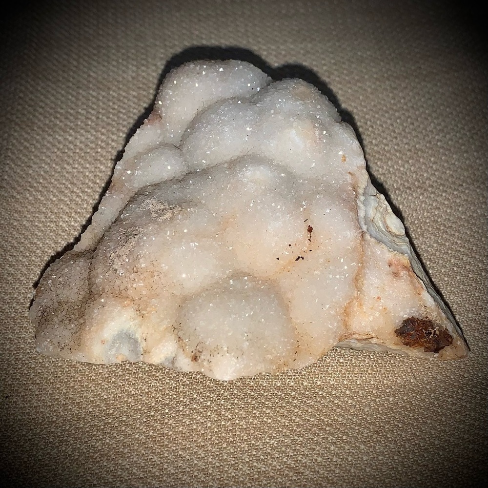💗Banded Botryoidal Chalcedony with Druzy Quartz | Raw Crystal Specimen